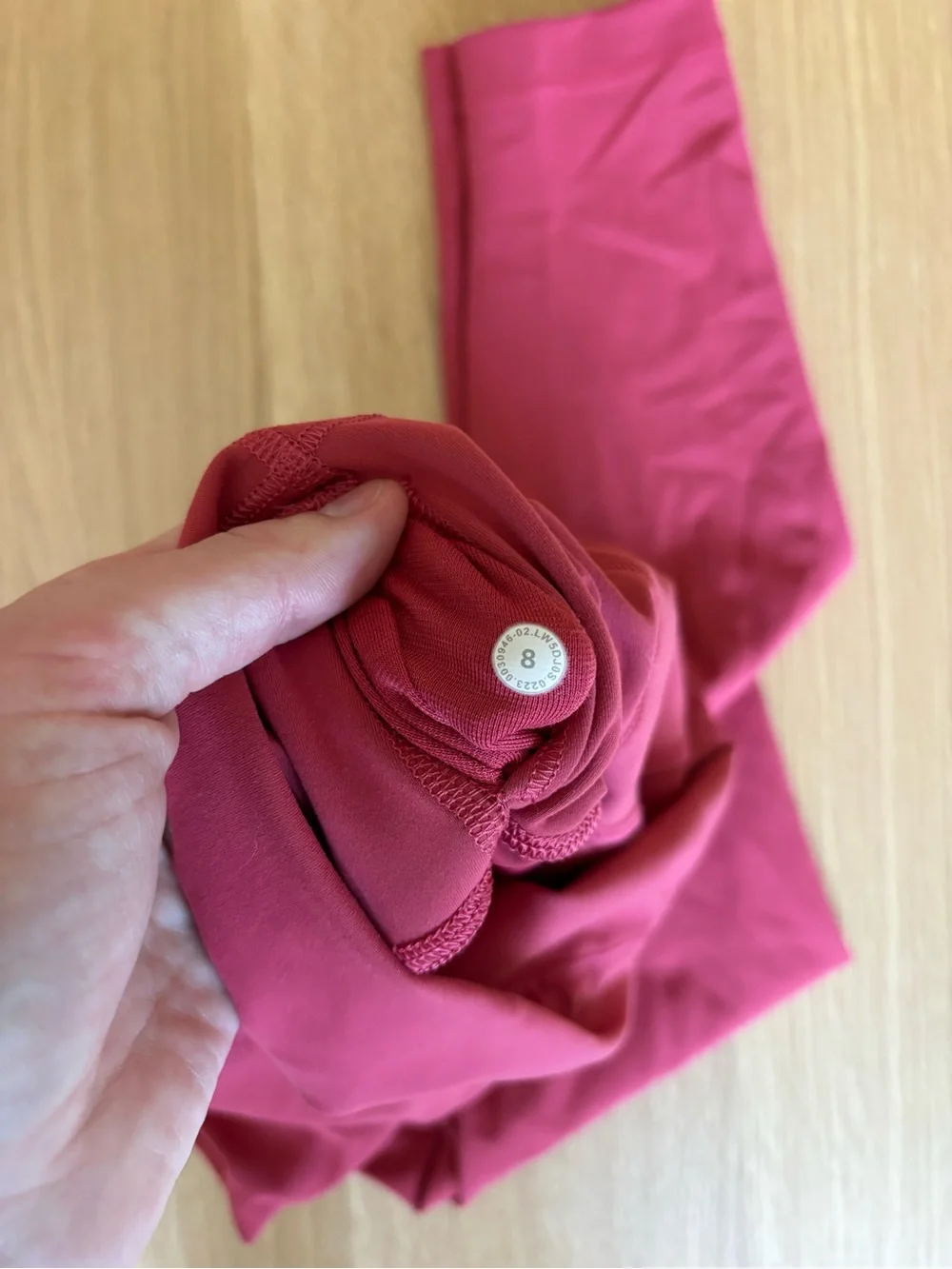 Lululemon Wunder Train High-Rise Pink Leggings, 28” inseam, 8